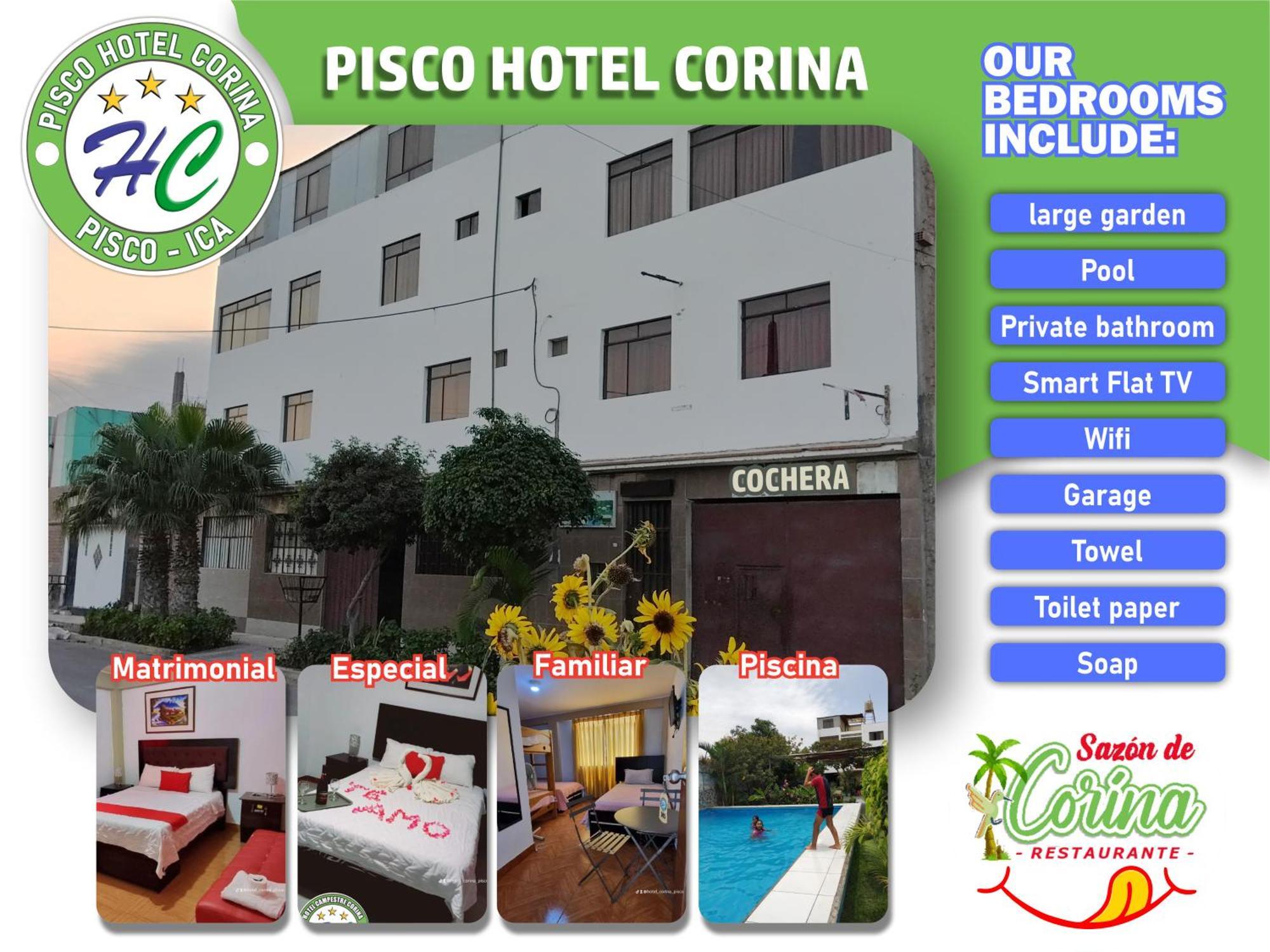 Pisco Hotel Corina Екстериор снимка
